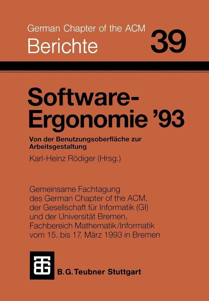 Software-Ergonomie '93