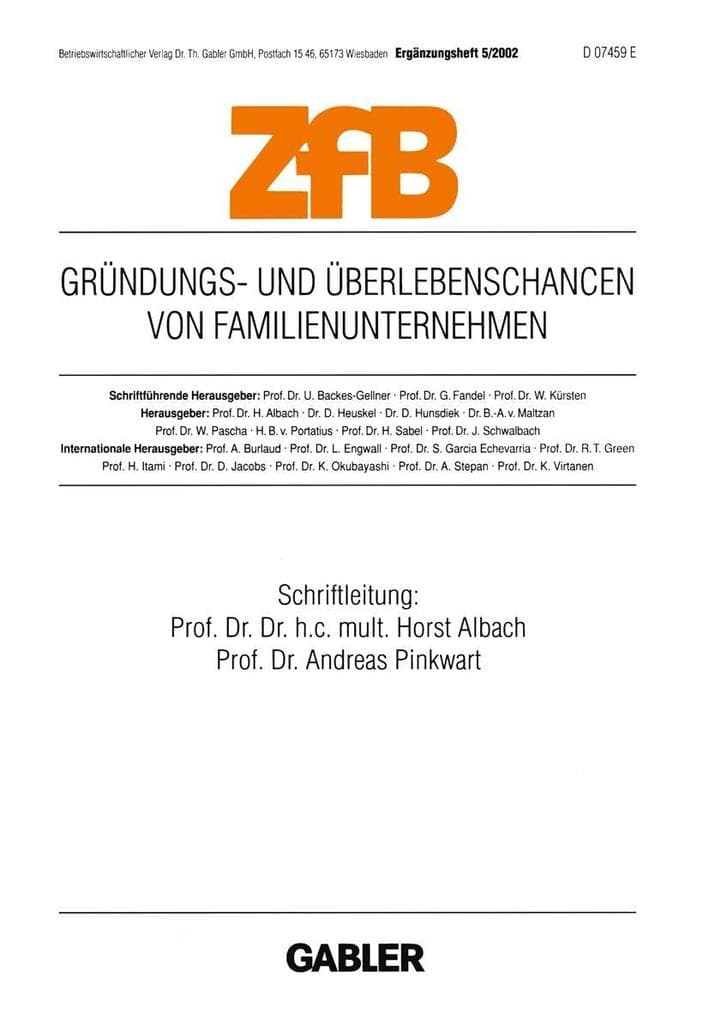 Gründungs- und Überlebenschancen von Familienunternehmen