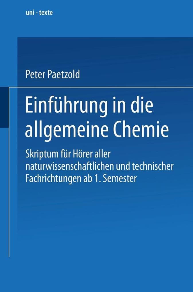 Einführung in die allgemeine Chemie
