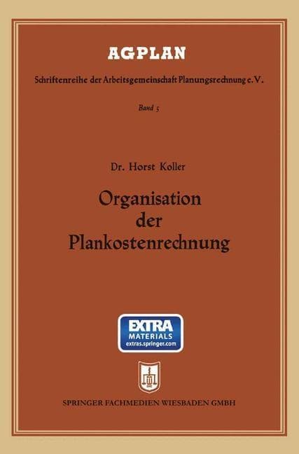 Organisation der Plankostenrechnung