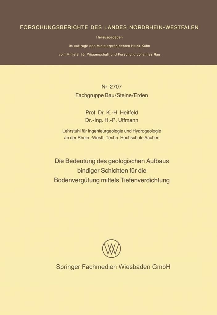 Die Bedeutung des geologischen Aufbaus bindiger Schichten für die Bodenvergütung mittels Tiefenverdichtung