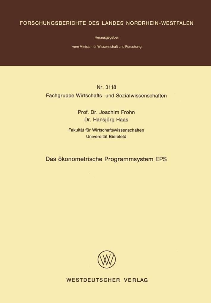 Das ökonometrische Programmsystem EPS