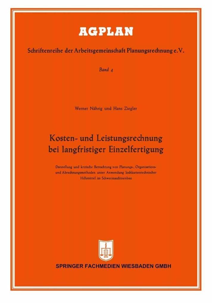 Kosten- und Leistungsrechnung bei langfristiger Einzelfertigung