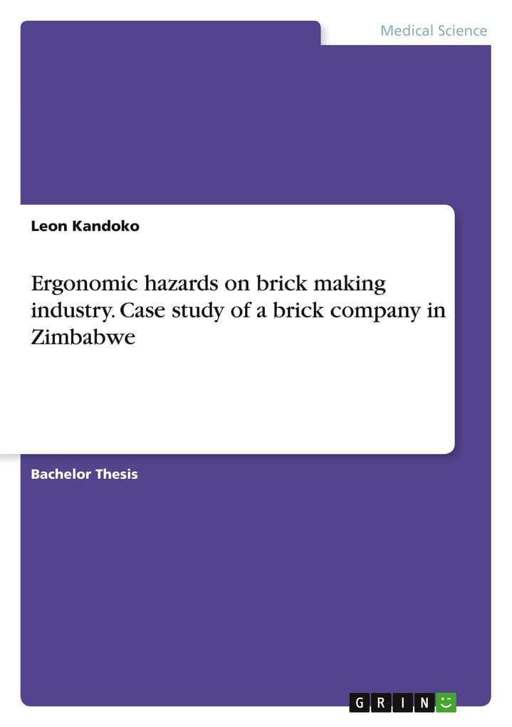 Ergonomic hazards on brick making industry. Case study of a brick company in Zimbabwe