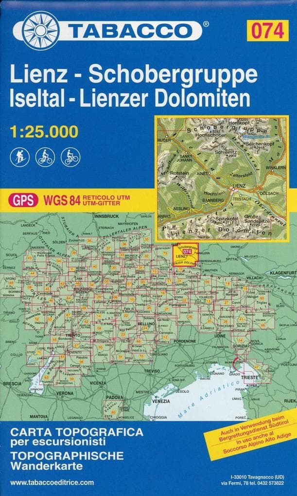 Wanderkarte 74 Lienz-Schobergruppe-Iseltal-Lienzer Dolomiten 1:25 000