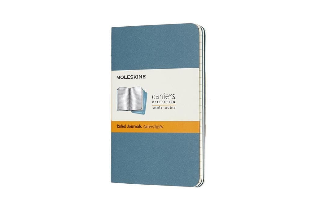 Moleskine Cahier Pocket/A6, 3er Set, Liniert, Lebhaftes Blau