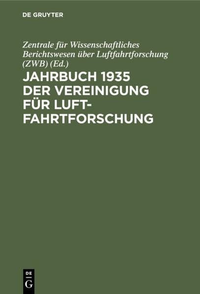 Jahrbuch 1935 der Vereinigung für Luftfahrtforschung
