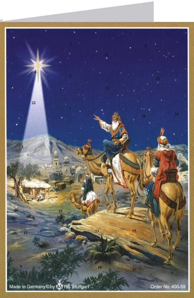 Postkarten-Adventskalender "Drei Könige"