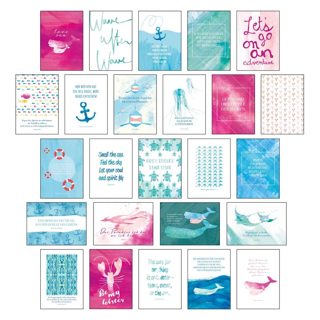 Postkarten Set "Sand & Sea"
