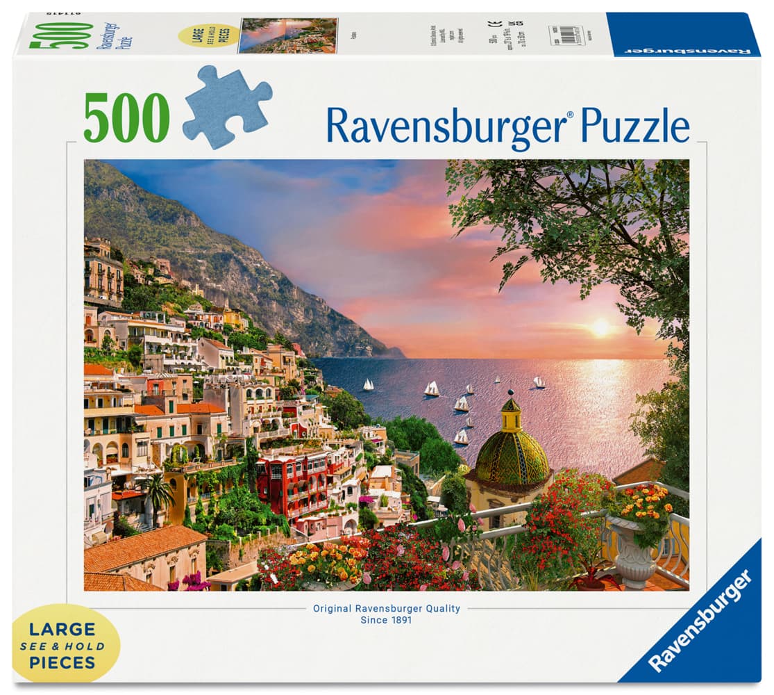 Erwachsenenpuzzle 500 Teile - Positano - Puzzlespaß mit größeren Puzzleteilen für die ganze Familie