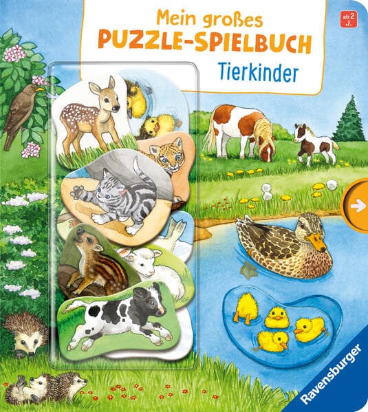 Mein großes Puzzle-Spielbuch: Tierkinder