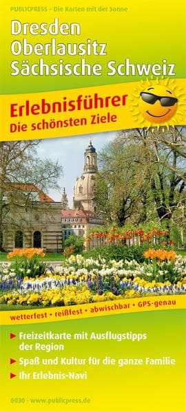 Dresden, Oberlausitz, Sächsische Schweiz 1:180 000