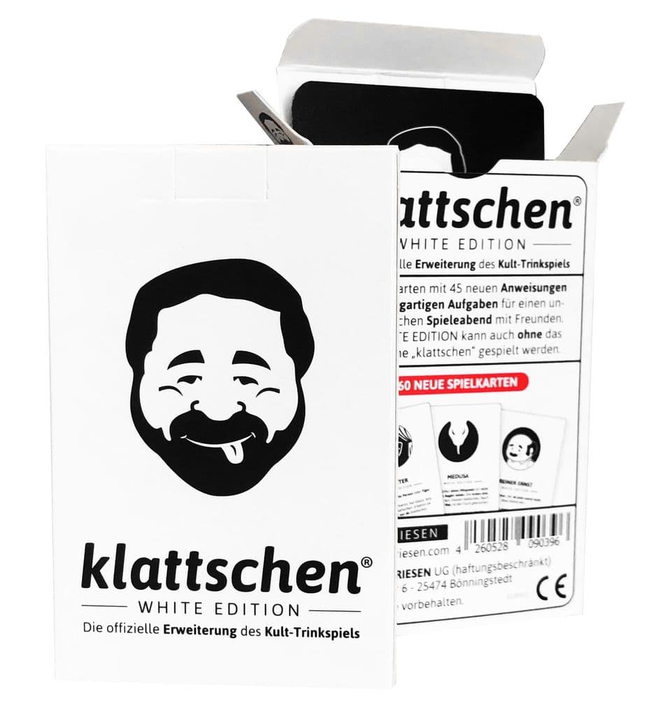 DENKRIESEN - klattschen® - WHITE EDITION - Die offizielle Erweiterung des Kult-Trinkspiels