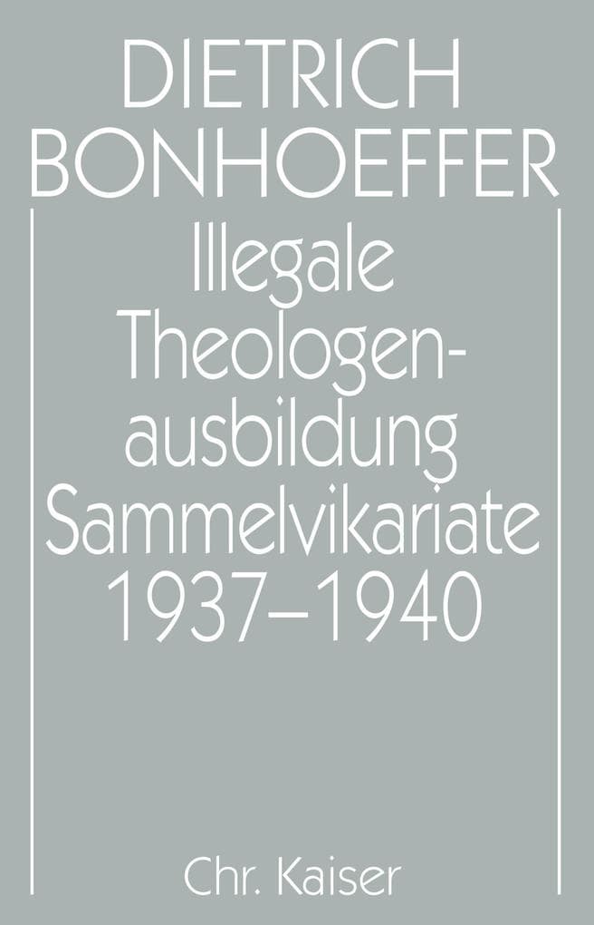Illegale Theologenausbildung: Sammelvikariate 1937-1940