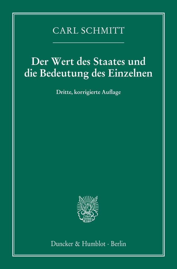 Der Wert des Staates und die Bedeutung des Einzelnen.
