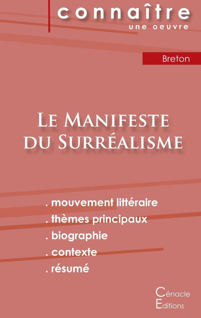 Fiche de lecture Le Manifeste du Surréalisme de André Breton (Analyse littéraire de référence et résumé complet)