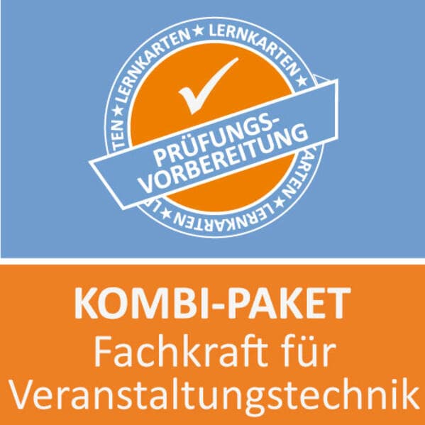 Kombi-Paket Fachkraft für Veranstaltungstechnik Lernkarten