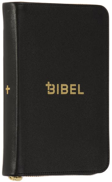 Die Bibel - Schlachter 2000 - Miniaturausgabe (Kalbsleder, flexibler Einband, schwarz, Goldschnitt, Reißverschluss)