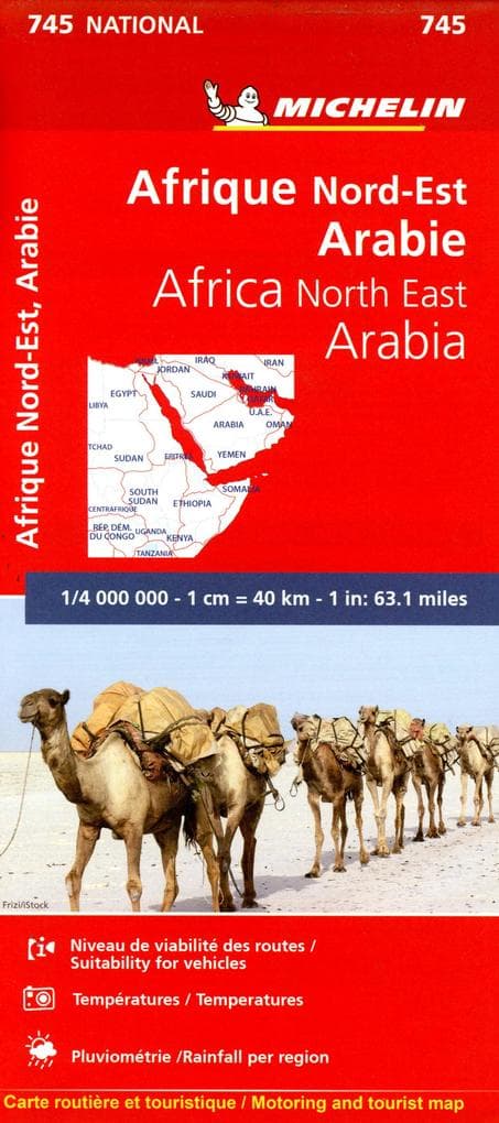 Africa North East, Arabia - Michelin National Map 745