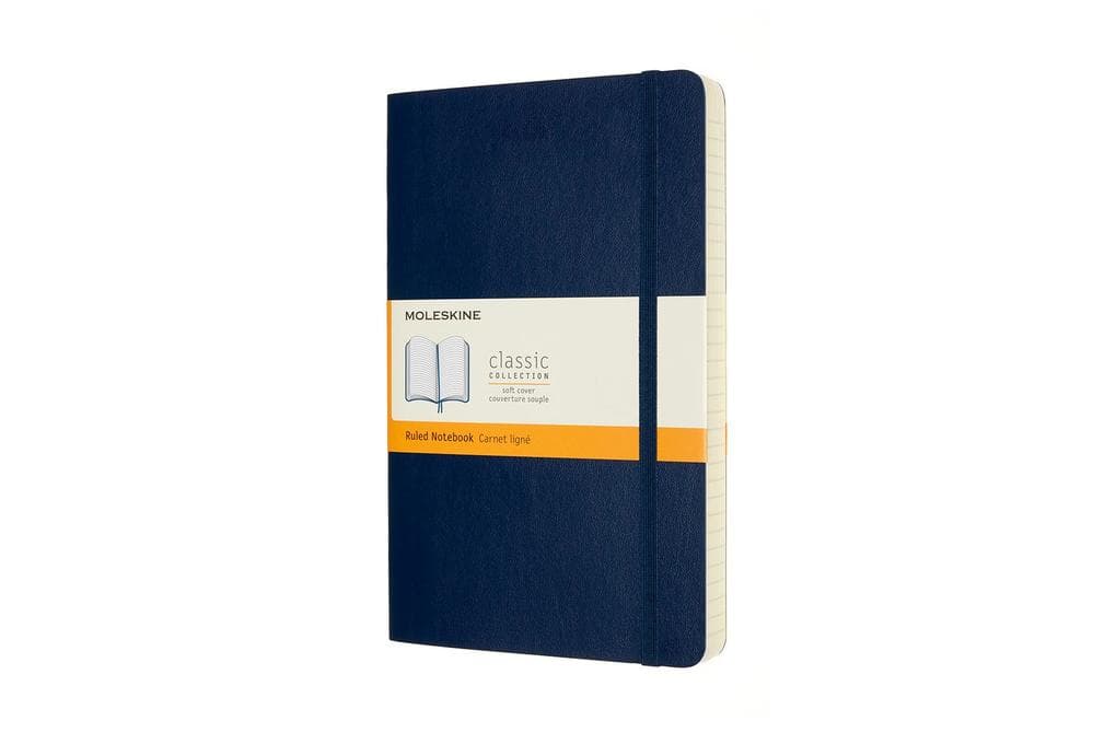 Moleskine Notizbuch - Erweitert, Large/A5, Liniert, Weicher Einband, Saphir