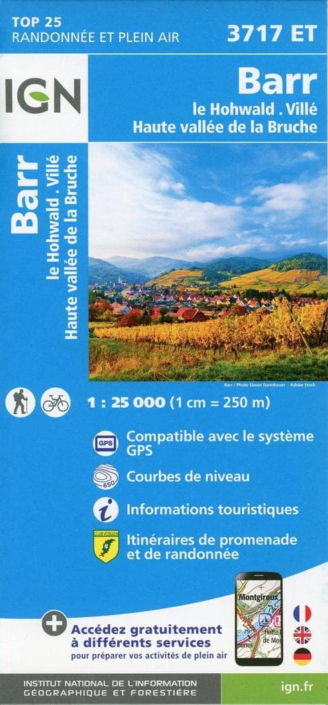 Barr.Le Howald.Villé.Haute Vallée de la Bruche 1:25 000