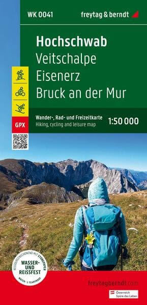 freytag & berndt Wanderkarte WK 0041 Hochschwab, Veitschalpe - Eisenerz - Bruck an der Mur 1:50.000