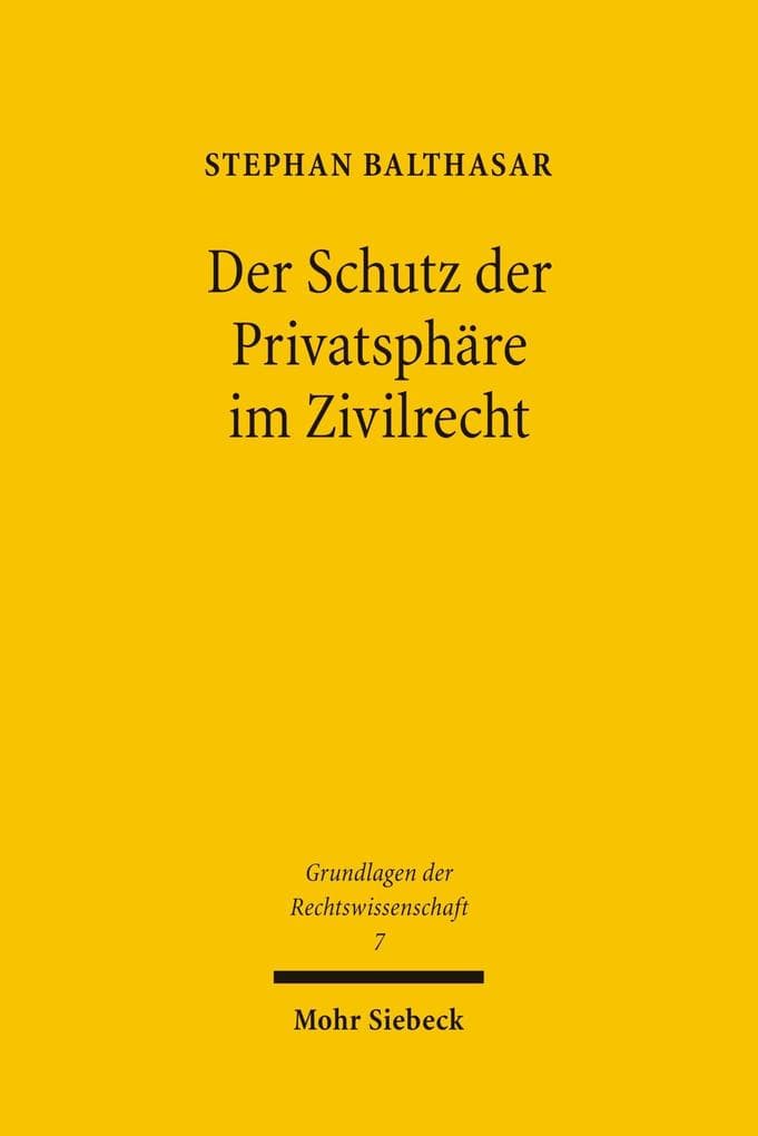Der Schutz der Privatsphäre im Zivilrecht