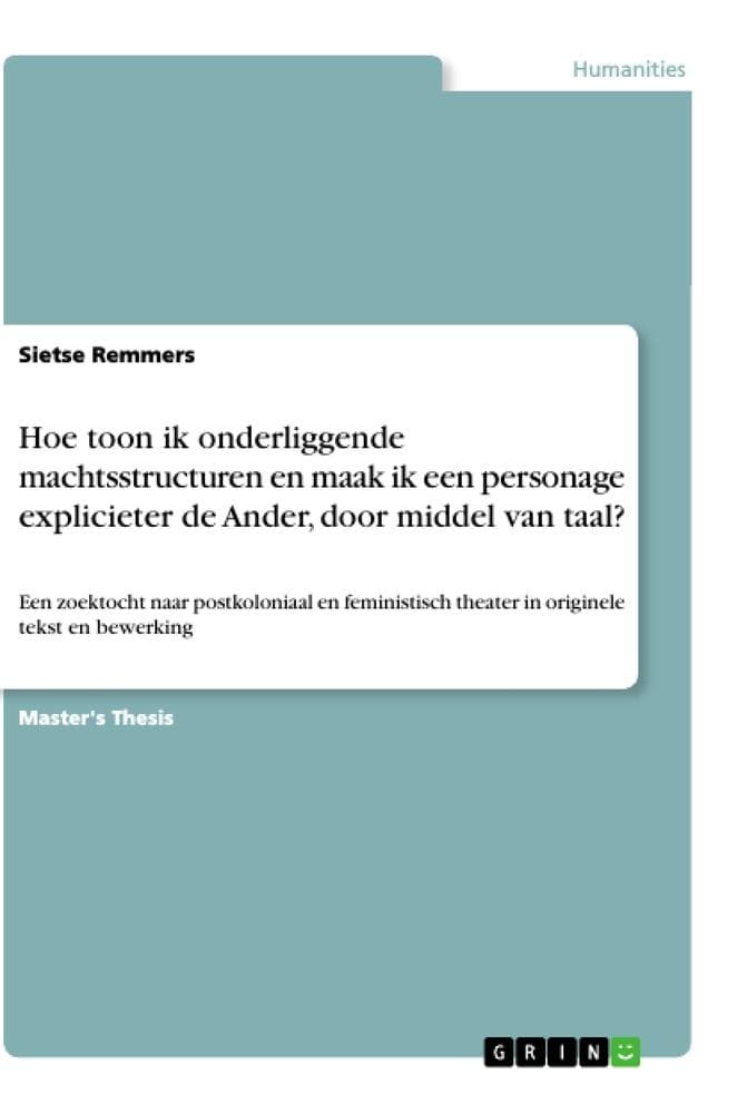 Hoe toon ik onderliggende machtsstructuren en maak ik een personage explicieter de Ander, door middel van taal?