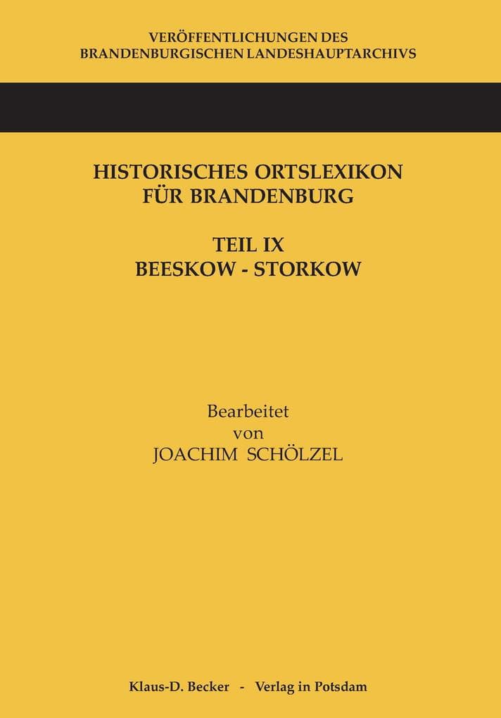 Historisches Ortslexikon für Brandenburg