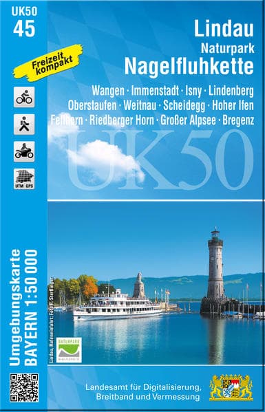 Lindau, Naturpark Nagelfluhkette 1:50000 (UK50-45)
