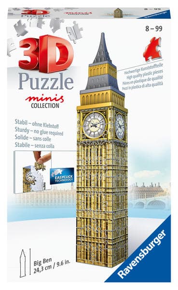 Ravensburger - 3D Puzzle - Mini Big Ben, 54 Teile