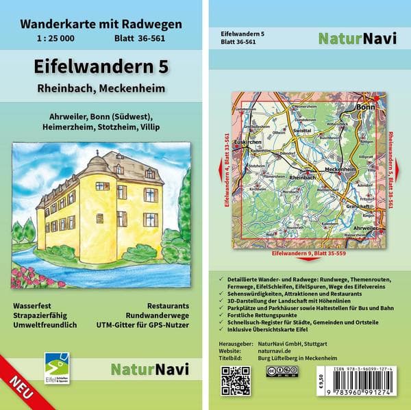 Eifelwandern 5 - Rheinbach, Meckenheim 1 : 25 000