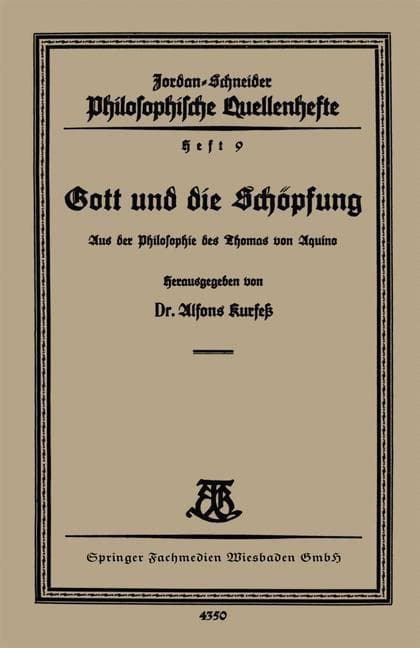 Gott und die Schöpfung