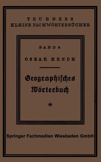 Geographisches Wörterbuch