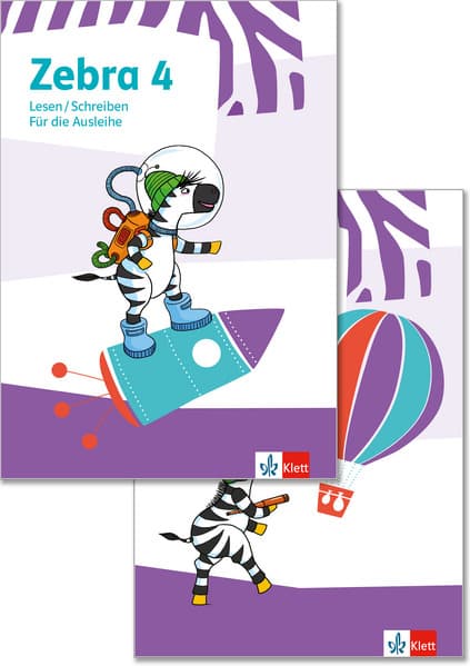 Zebra 4. Paket: Heft Lesen/Schreiben ausleihfähig und Heft Sprache ausleihfähig Klasse 4