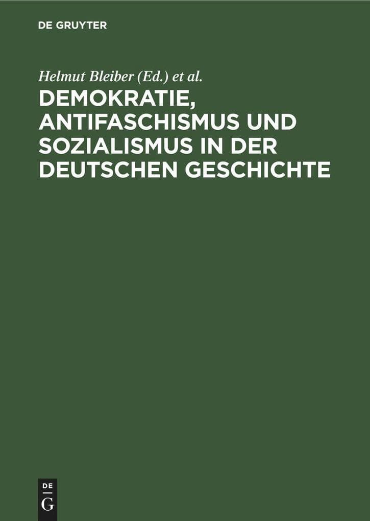 Demokratie, Antifaschismus und Sozialismus in der deutschen Geschichte