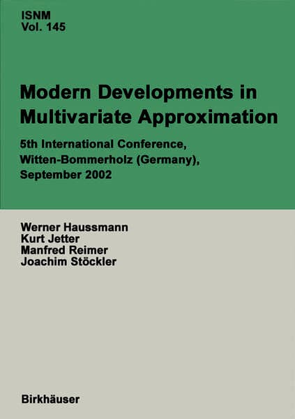 Modern Developments in Multivariate Approximation