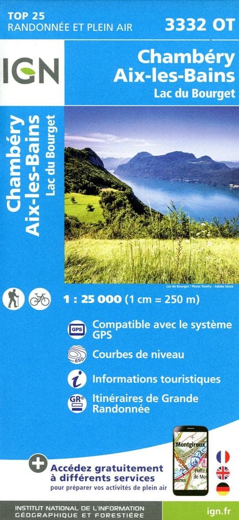 Chambéry Aix les Bains / Lac du Bourget 1:25 000