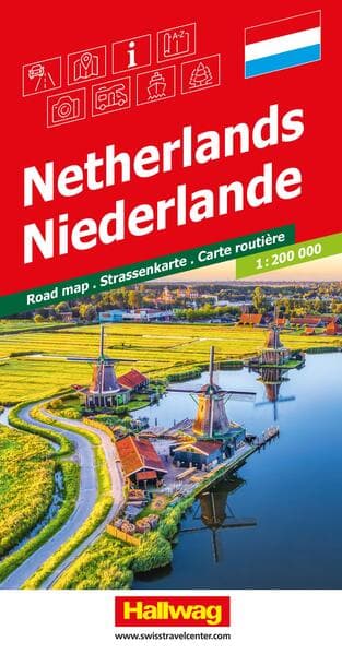 Hallwag Strassenkarte Niederlande 1:200.000