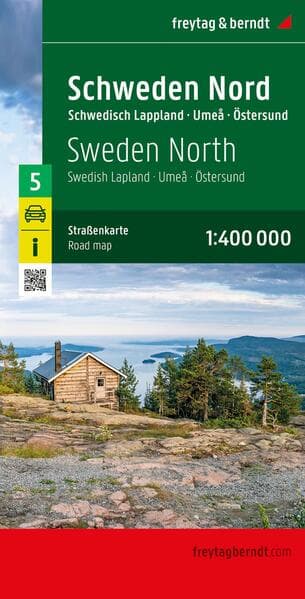 freytag & berndt Straßenkarte Schweden Nord, Schwedisch Lappland - Umeå - Östersund 1:400.000