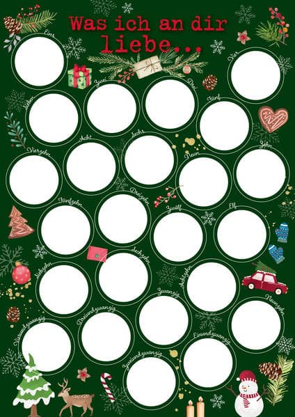 Was ich an dir liebe - Der Rubbel-Adventskalender
