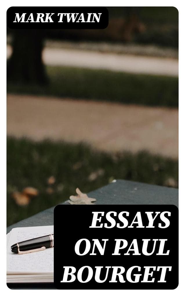 Essays on Paul Bourget