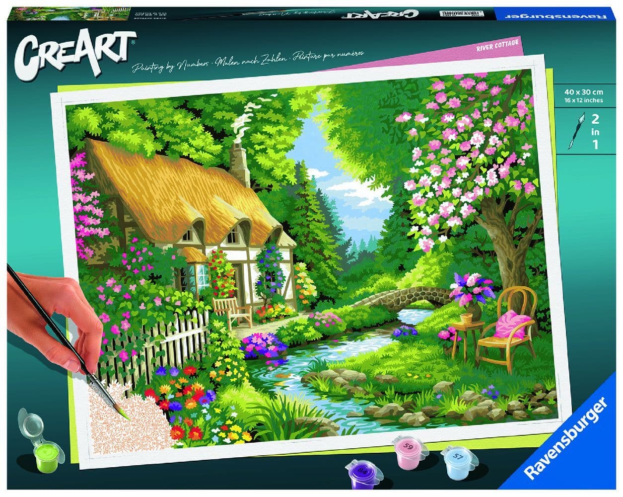 Ravensburger CreArt - Malen nach Zahlen 20154 - River Cottage - ab 14 Jahren