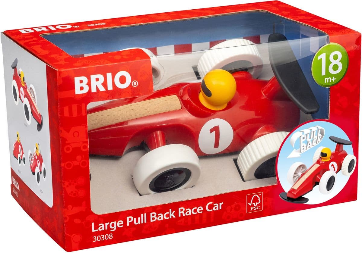30308 BRIO Großer Rennwagen mit Rückziehmotor - Zurückziehen und los geht's! - Empfohlen für Kleinkinder ab 18 Monaten