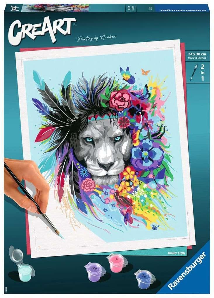 Ravensburger CreArt - Malen nach Zahlen 20130 - Boho Lion - ab 12 Jahren