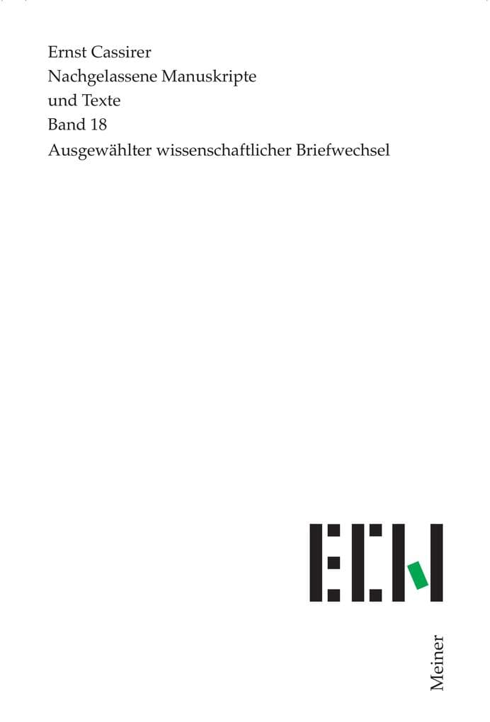 Briefe. Ausgewählter wissenschaftlicher Briefwechsel