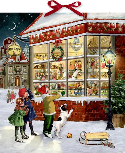 Coppenrath - Edition Barbara Behr - Vor dem Spielzeugladen, Wand-Adventskalender