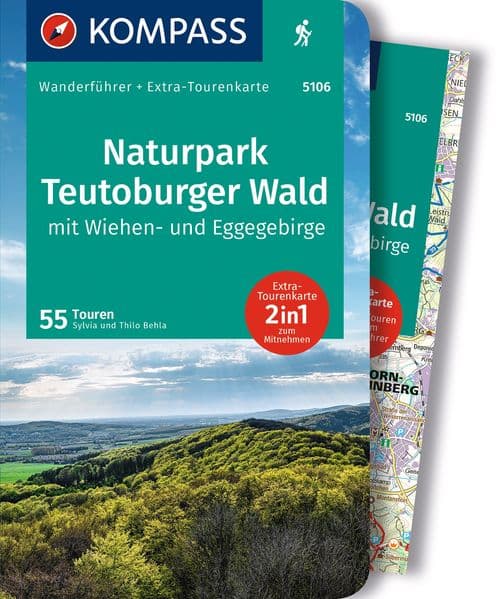 KOMPASS Wanderführer Naturpark Teutoburger Wald mit Wiehen- und Eggegebirge, 55 Touren mit Extra-Tourenkarte
