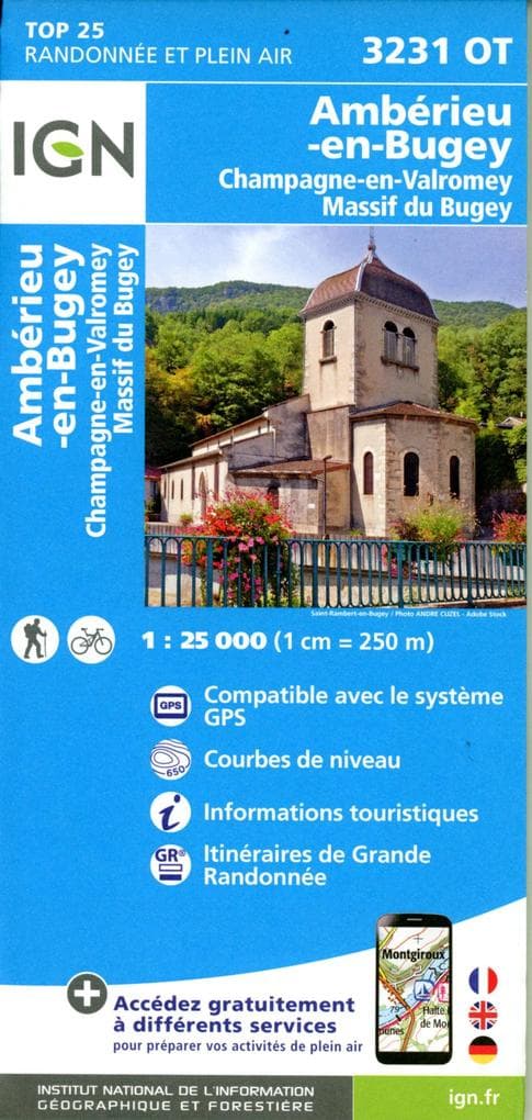 Ambérieu-en-Bugey - Champagne-en-Valromey 1:25 000