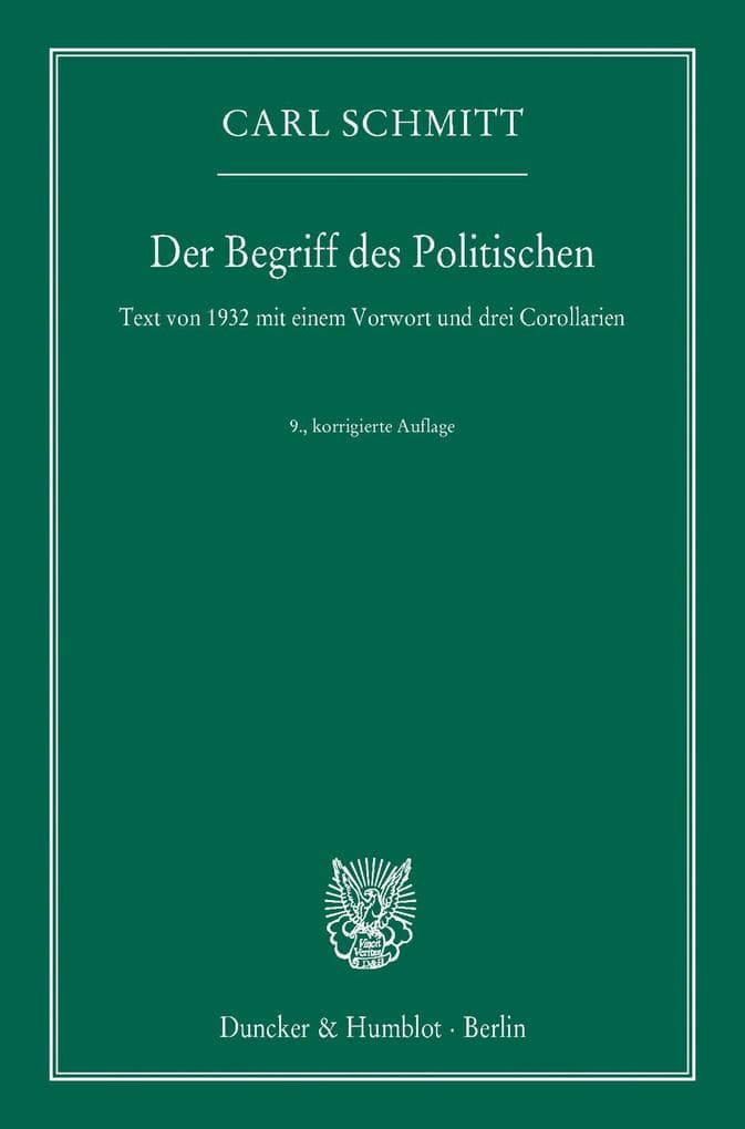 Der Begriff des Politischen.